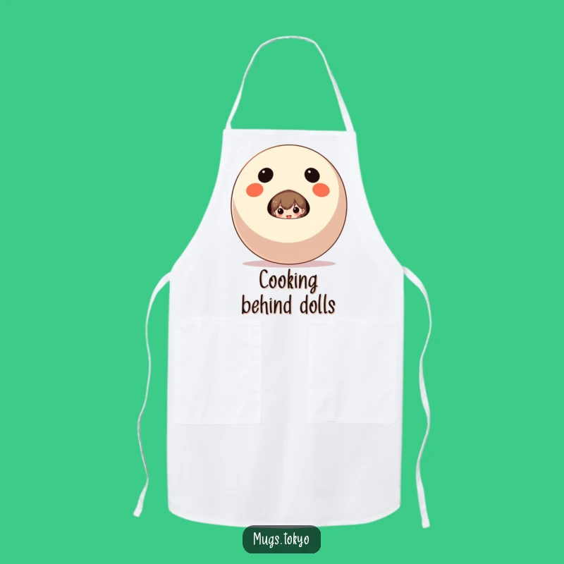 Funny Daruma Doll Apron: Cook with Luck and Humor