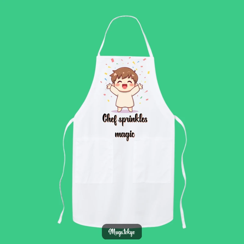 Funny Confetti Apron - Cheerful Character Party Kitchen Gift