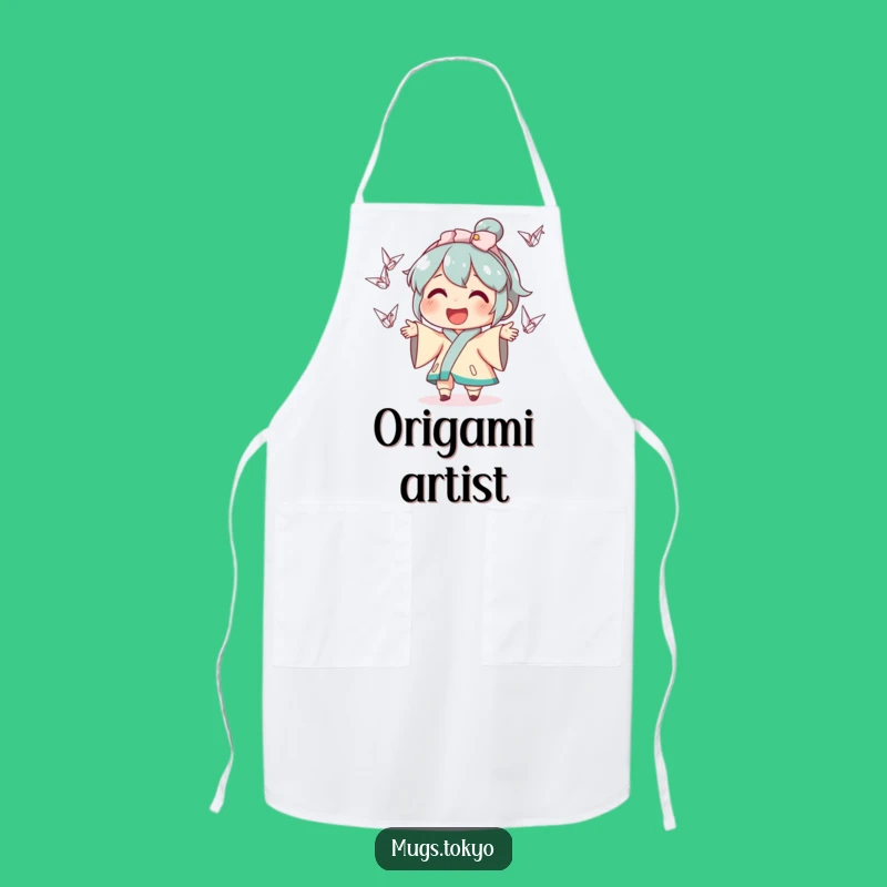 Funny Crane Juggling Apron - Chef Character Art - Whimsical Kitchen Funny Gift