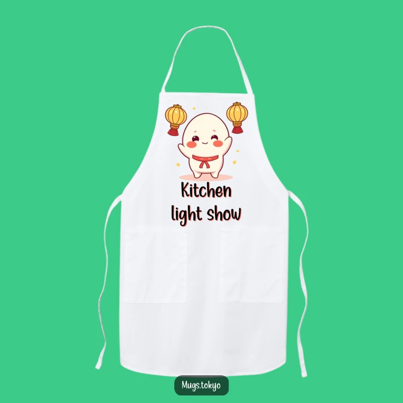 Funny Mochi Apron: Cheerful Juggler Cooking - Playful Kitchen Gift