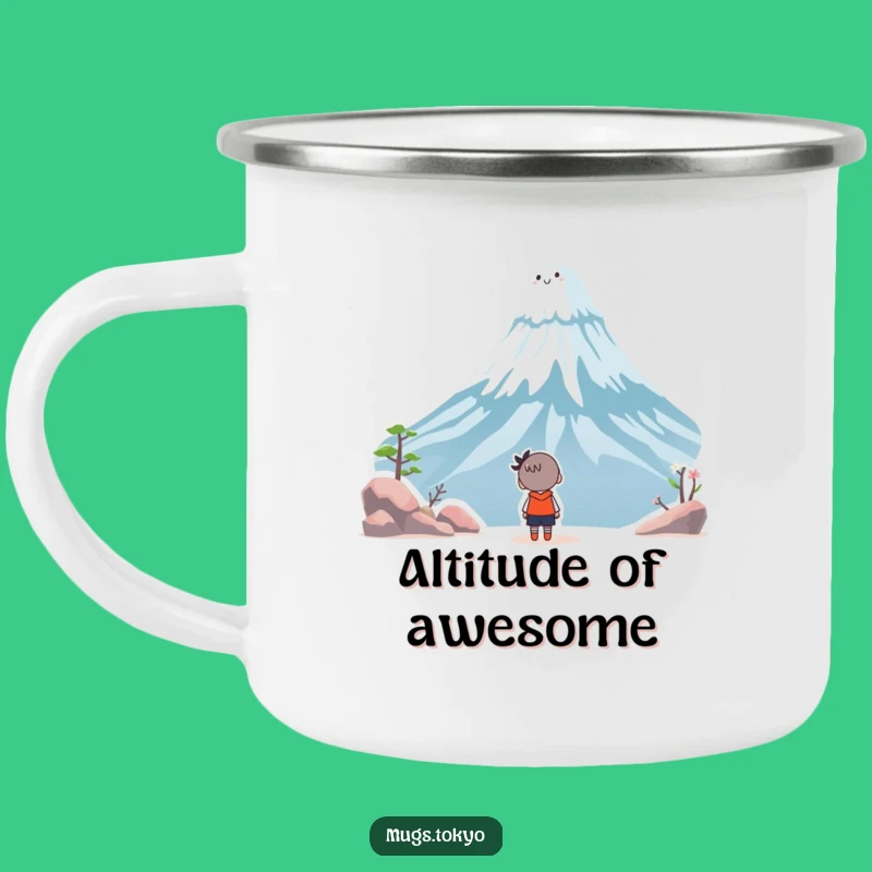 Funny Fuji Wonder Camping Mug - Outdoor Character Art - Adventure Funny Gift