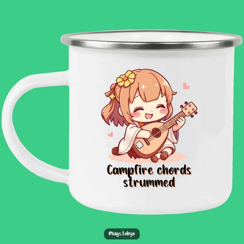 Funny Shamisen Player Camping Mug: Strum Tunes by the Fire!