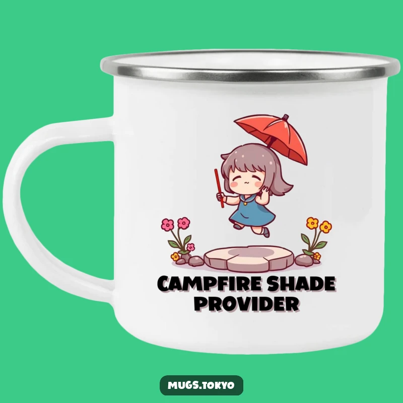Funny Umbrella Campfire Mug: Bouncing Fun for Your Outdoor Adventures!
