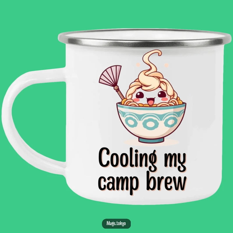 Funny Ramen Camping Mug: Happy Bowl Fan - Outdoor Humor Gift