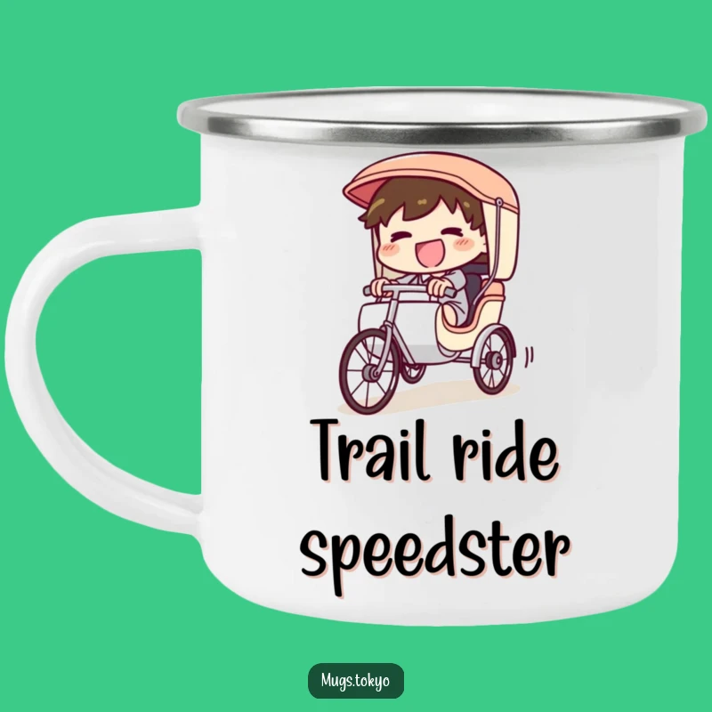 Funny Rickshaw Camping Mug: Fuel Your Adventures with Downhill Fun