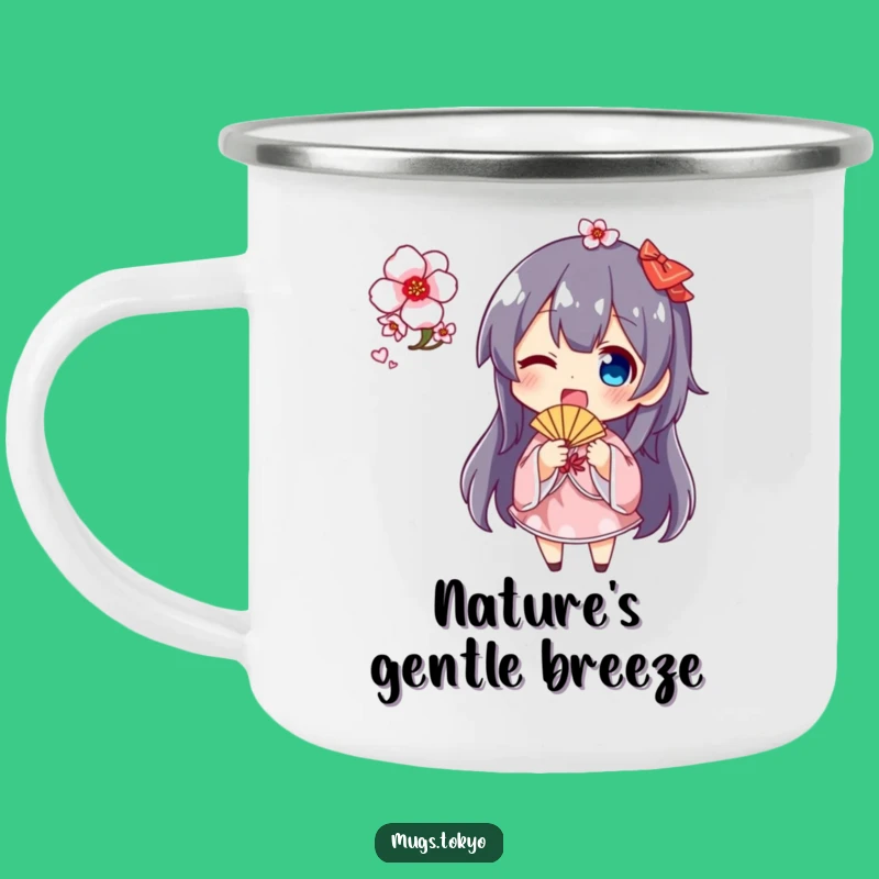 Funny Cherry Blossom Fan Camping Mug: Outdoor Spring Fun, Awesome Gift