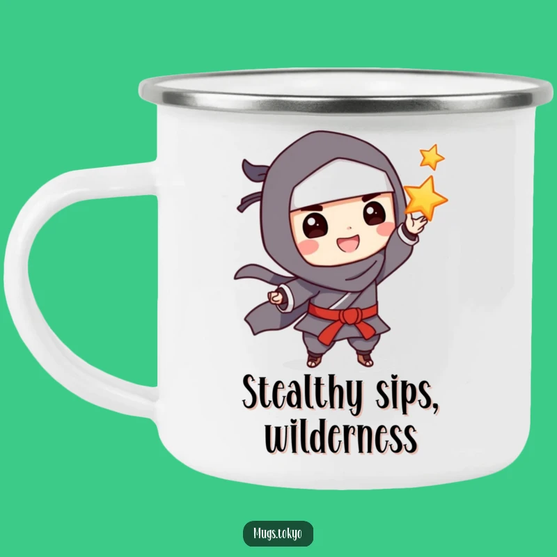 Stealthy Missions Funny Ninja Camping Mug, Outdoor Funny Gift