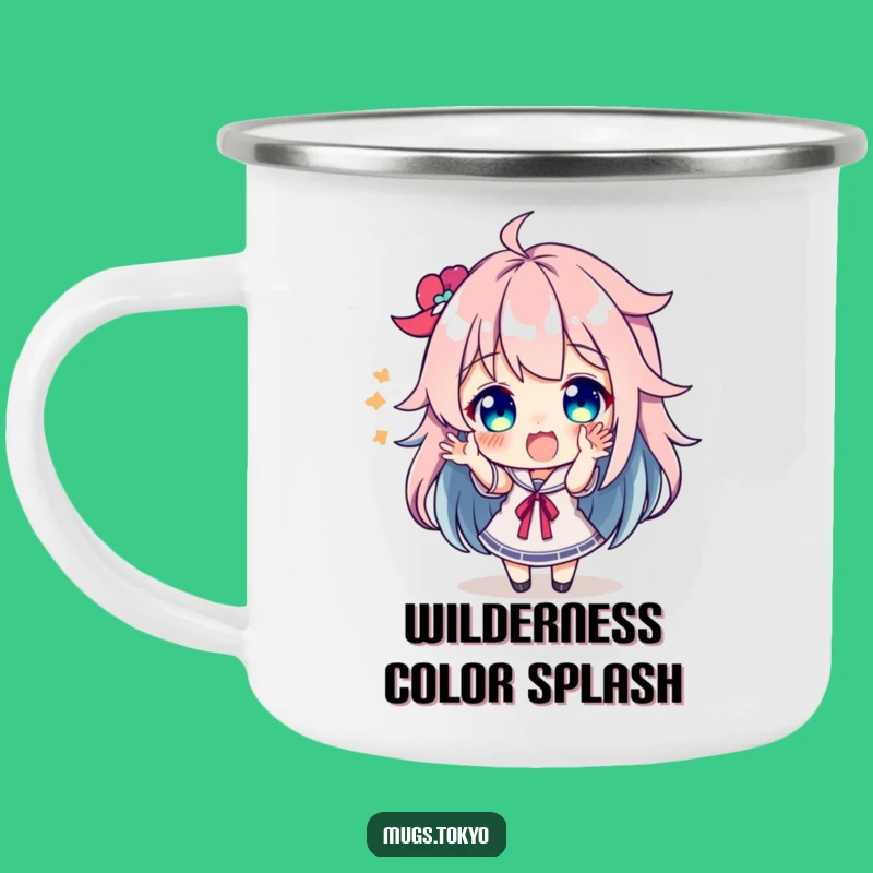 Funny Colorful Hair Camping Mug - Adventure Ready & Vibrant