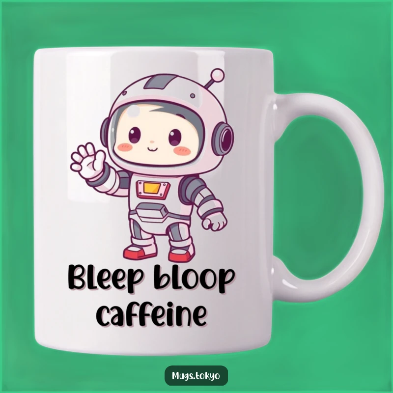 Funny Robot Costume Mug: Waving Character, Cute Tech, Perfect Quirky Gift