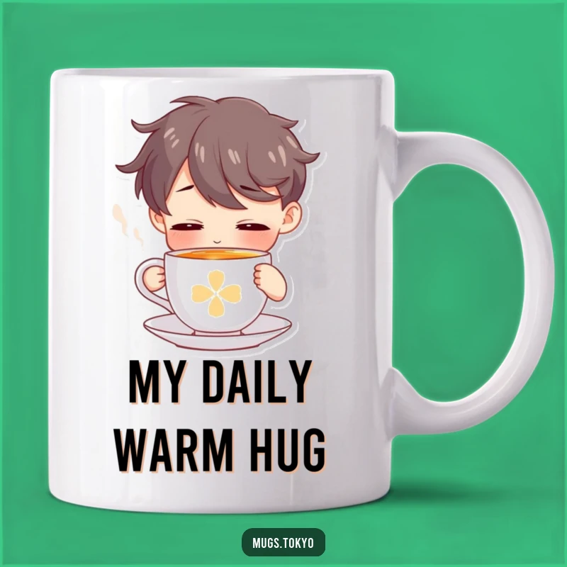 Funny Tea Time Mug - Character Sips Joy, Perfect Relaxing Gift