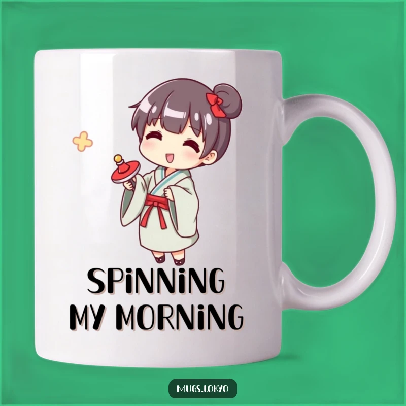 Funny Yukata Spinner Mug: Retro Fun Gift for Playful Spirits!