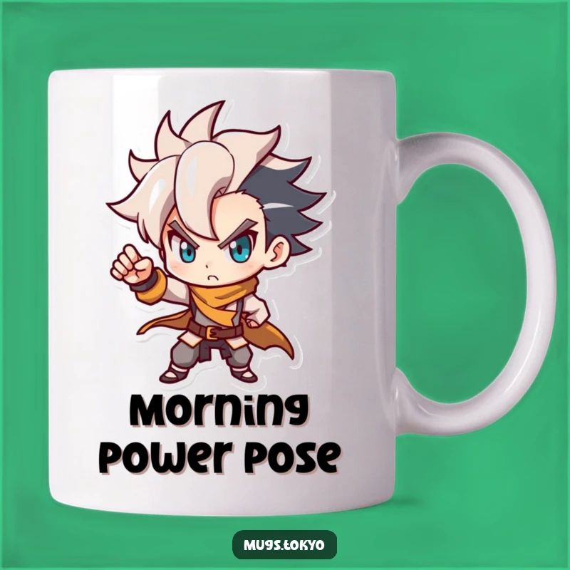 Funny Determined Character Mug: Stylish Pose, Dynamic Style, Gift