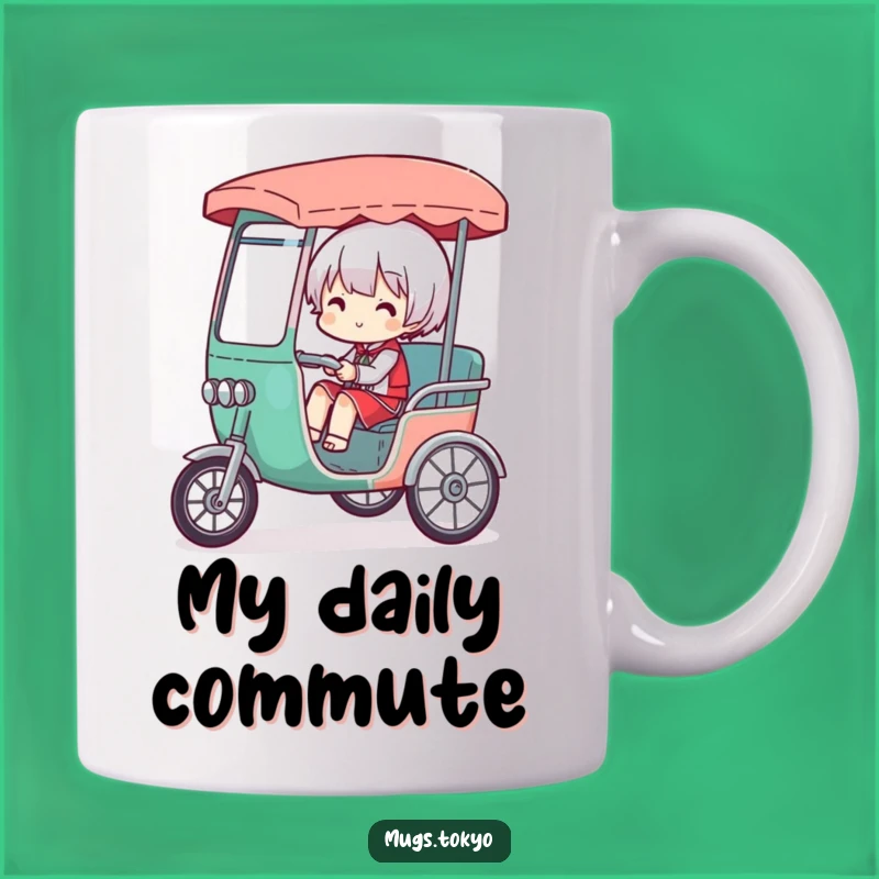 Funny Overloaded Rickshaw Character Mug: A Hilarious Gift for the Overwhelmed