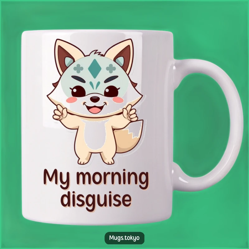Funny Kitsune Mask Mug: Embrace Mystery with This Hilarious Japanese Gift