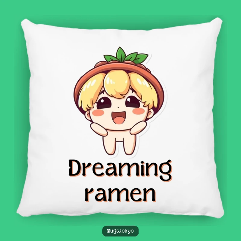 Funny Ramen Hat Pillow: Beaming Comfort, Noodle Lover, Cozy Gift