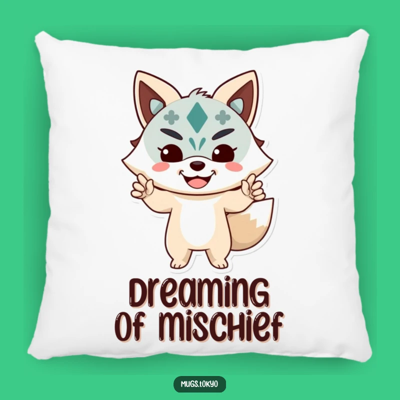 Funny Kitsune Mask Pillow: Add Playful Comfort with This Hilarious Accent