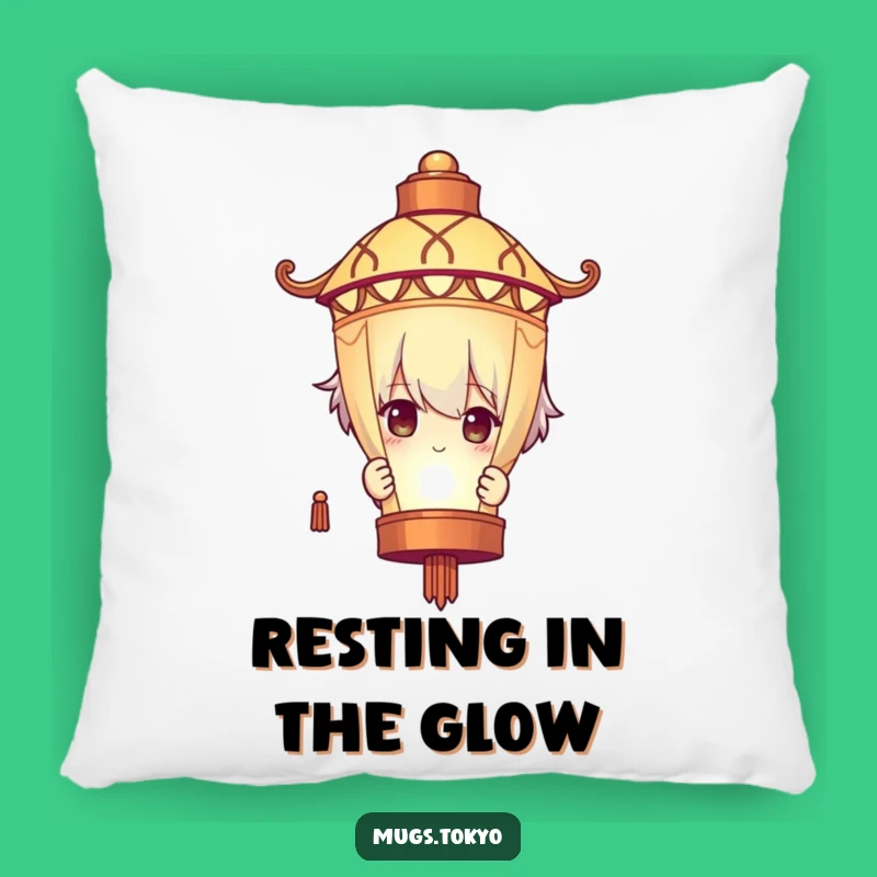 Funny Lantern Character Pillow: Cozy Mystery with a Playful Peek!