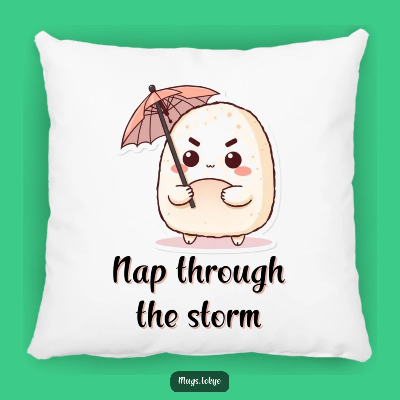 Funny Onigiri Umbrella Pillow: Cozy Comfort for the Prepared, Perfect Gift
