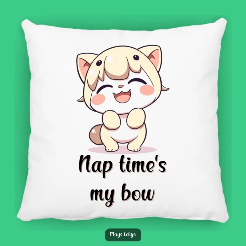 Cozy Funny Cheerful Bow Pillow: Rest Your Head on Gracious Humor