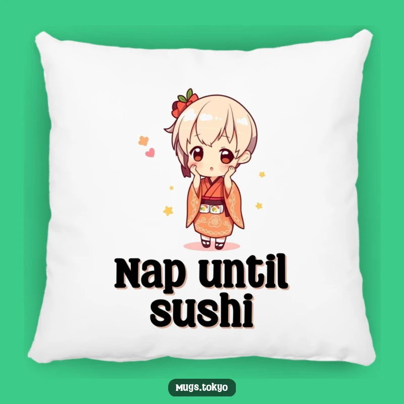 Funny Sushi Balance Pillow: Soft Kimono Cushion, Cozy Funny Gift