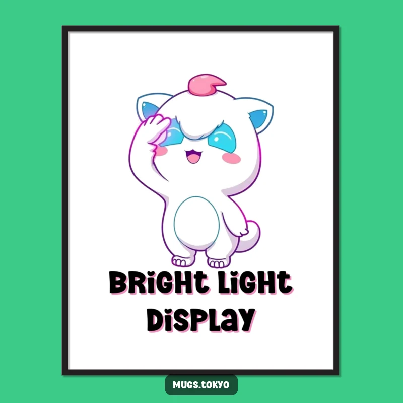 Funny Neon City Print: Vibrant Art, Perfect Funny Gift