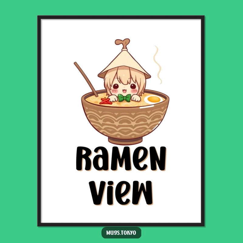 Funny Ramen Digital Art: Character for Instant Noodle Fun