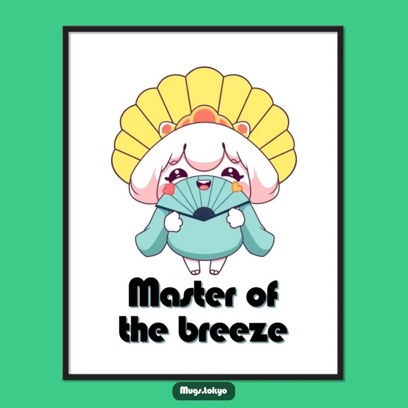 Funny Giant Fan Digital Print - Smiling Character Cool Art Gift