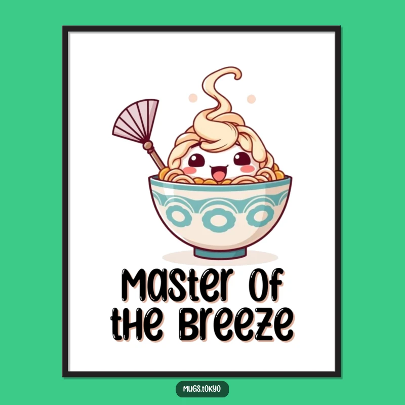 Funny Ramen Digital Art: Happy Bowl Fan - Instant Humorous Download