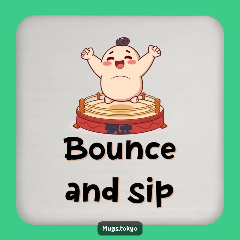 Funny Sumo Bouncer Coaster - Protect Surfaces with Energy, Perfect Funny Gift
