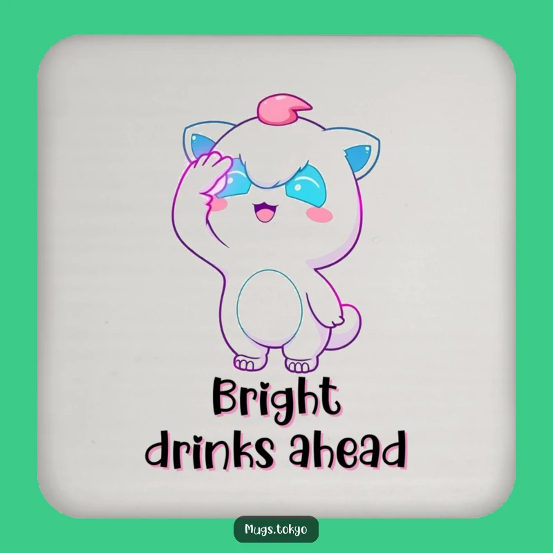 Funny Neon Glow Coaster: Protect Surfaces, Fun Funny Gift