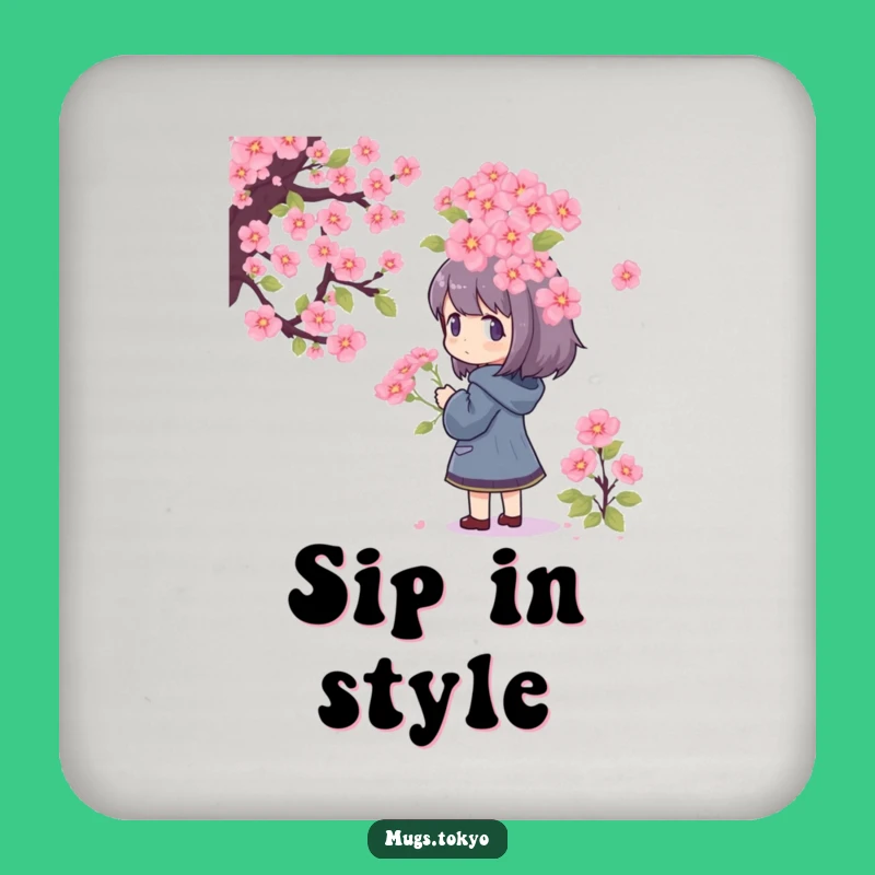 Funny Pixel Blossom Coasters: Adoring Character for Retro Table Protection