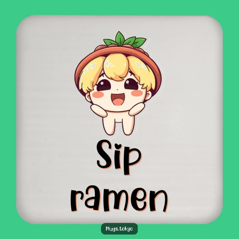 Funny Ramen Hat Coaster: Beaming Protection, Noodle Style, Home Gift