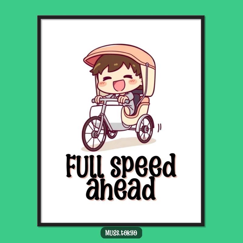 Funny Rickshaw Poster: Wall Art Celebrating Wild Rides and Giggles