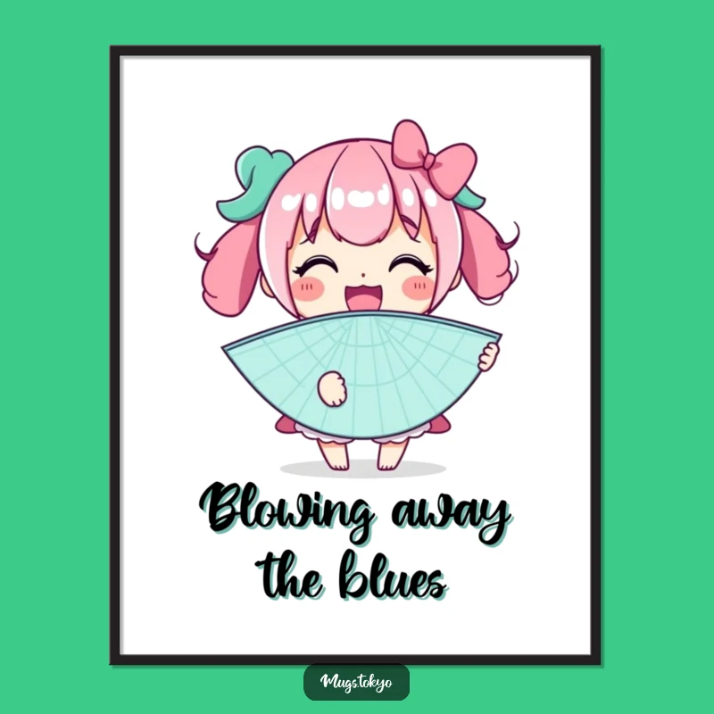 Funny Wall Art Poster: Smiling Fan Character, Hilarious Home Decor Gift!