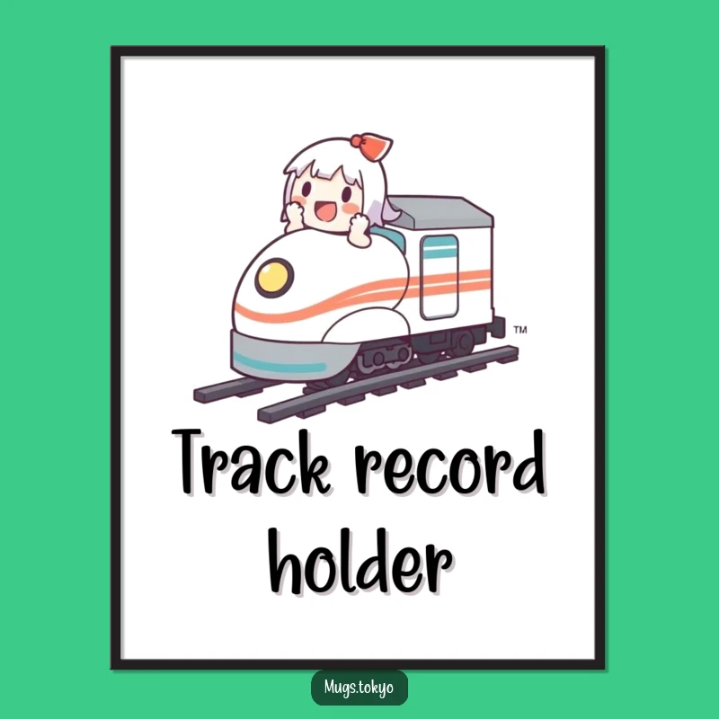 Funny Bullet Train Poster: Cute Character's Epic Ride, Whimsical Wall Art