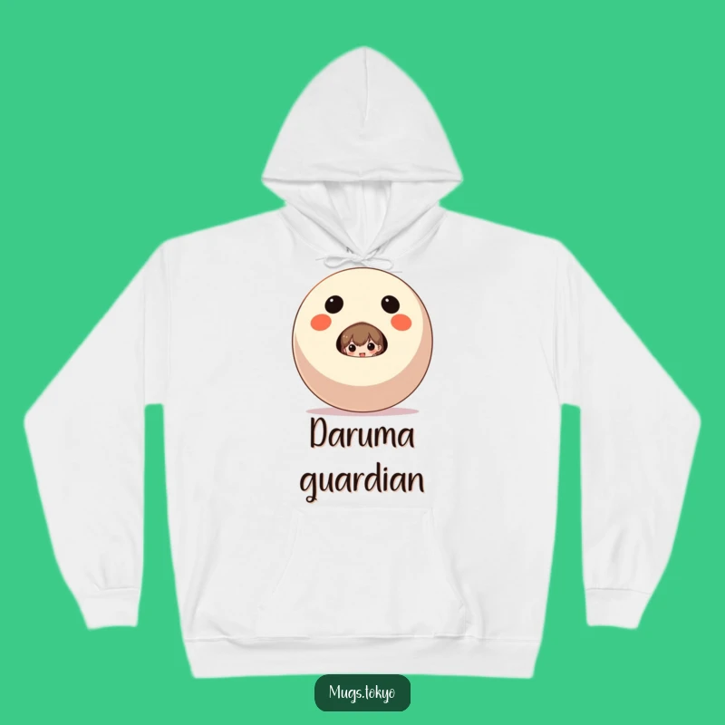Funny Daruma Doll Hoodie: Stay Cozy Behind the Luck Symbol