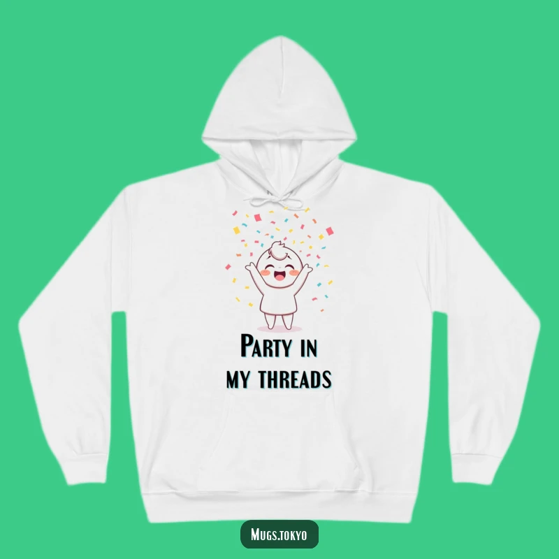 Funny Confetti Tossing Hoodie - Cozy & Cheerful Celebration Apparel Gift