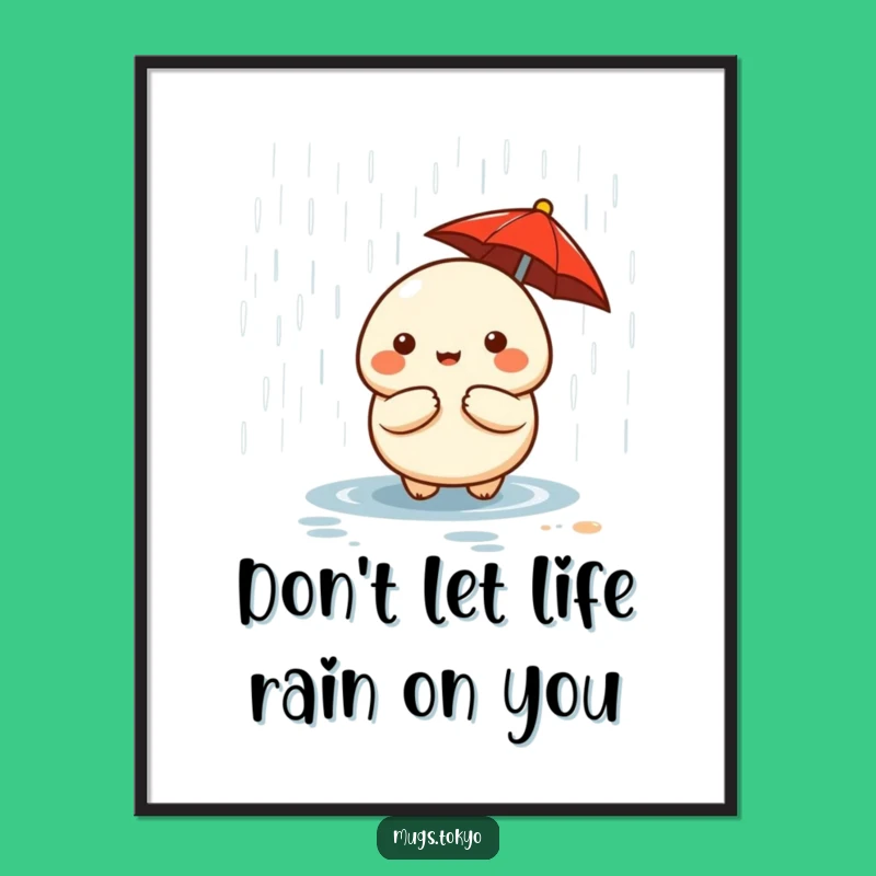 Free Printable Funny Dumpling Wall Art: Whimsical Rainy Day Decor