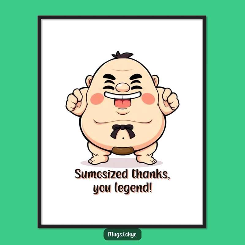 Free Printable Sumo Wall Art: Funny Downloadable Decor for a Grinning Champion