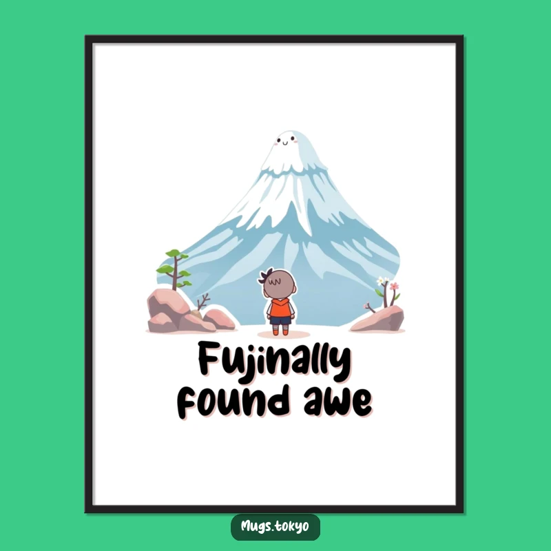 Funny Free Printable Wall Art: Mount Fuji Wonder Character, Majestic Downloadable Decor!