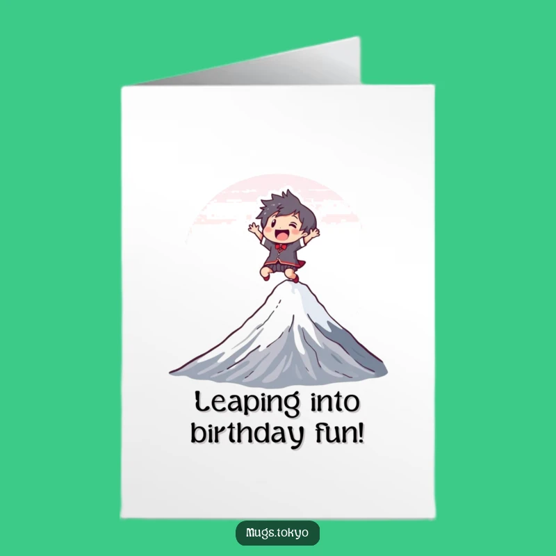 Free Printable Fuji Leap Birthday Card: Joyful Downloadable for High Aspirations