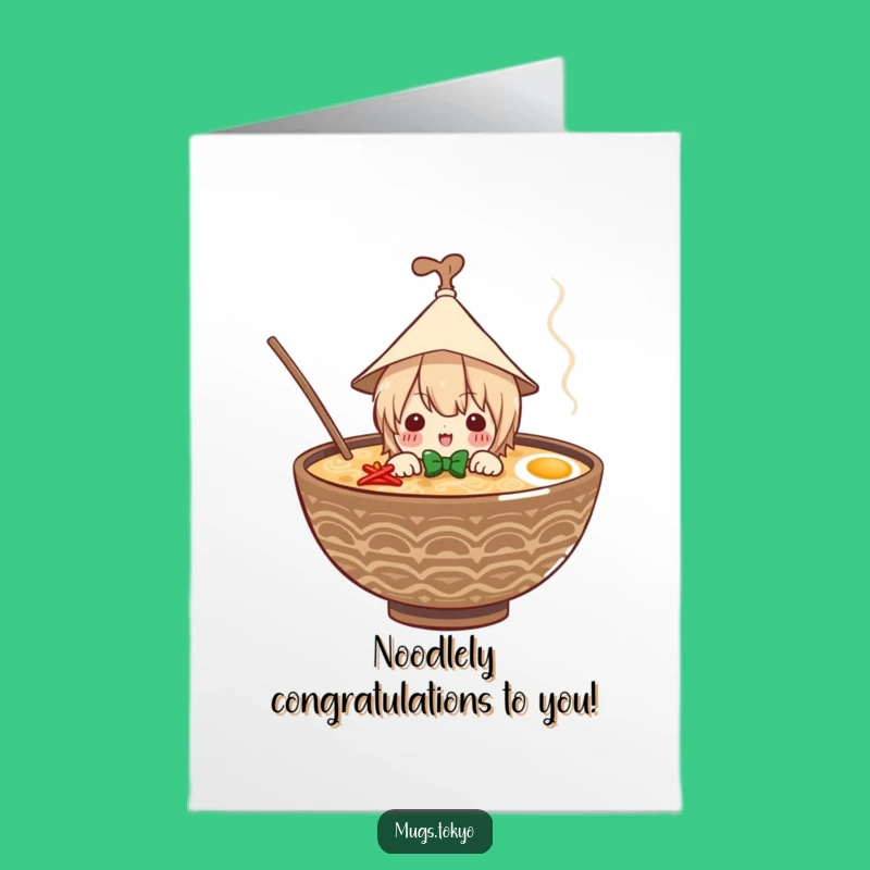 Free Printable Congrats Card: Ramen Peek Surprise, Humorous Downloadable Gift