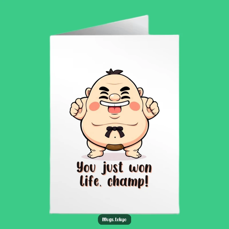 Free Printable Sumo Congrats Card: Hilarious Downloadable for Big Wins