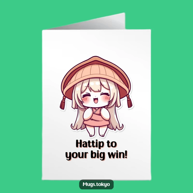 Free Printable Winking Hat Congrats Card: Playful Downloadable for Big Cheers