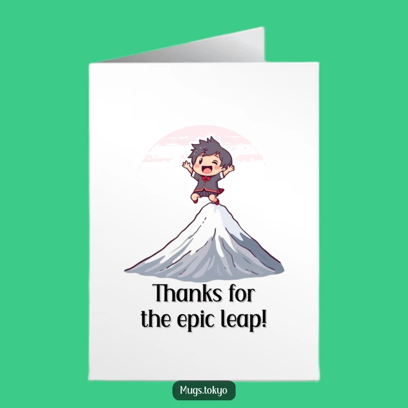 Free Printable Fuji Leap Thank You Card: Grateful Downloadable for Epic Support
