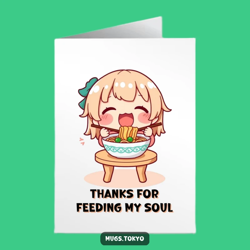 Free Printable Noodle Thank You Card: Character's Grateful Noodle Feast - Print Today!