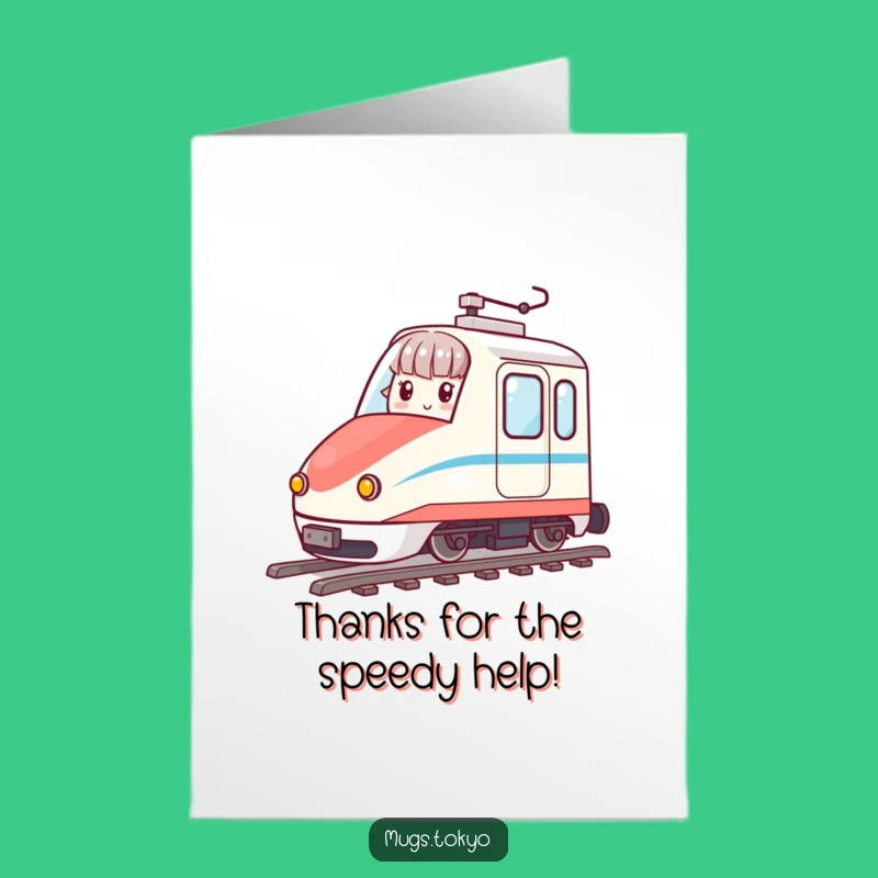 Free Printable Thank You Card: Bullet Train Express - Humorous Appreciation Gift