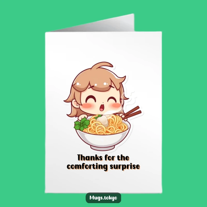 Free Printable Thank You Noodle Card: Grateful Surprise Downloadable Gift