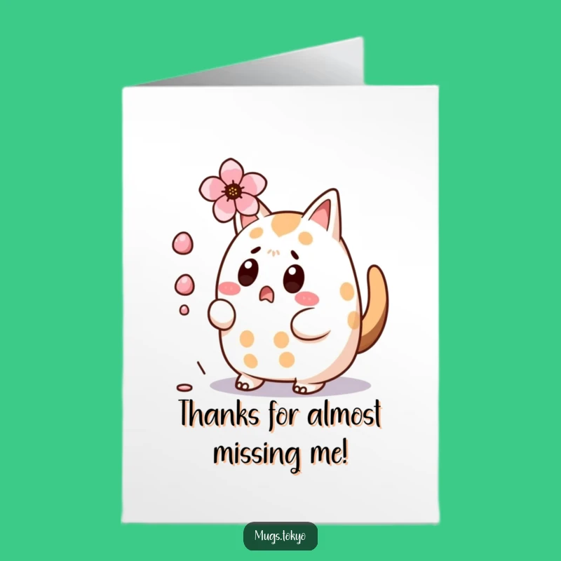 Free Printable Thank You Card: Shocked Taiyaki, Blossom Dodge Funny Downloadable