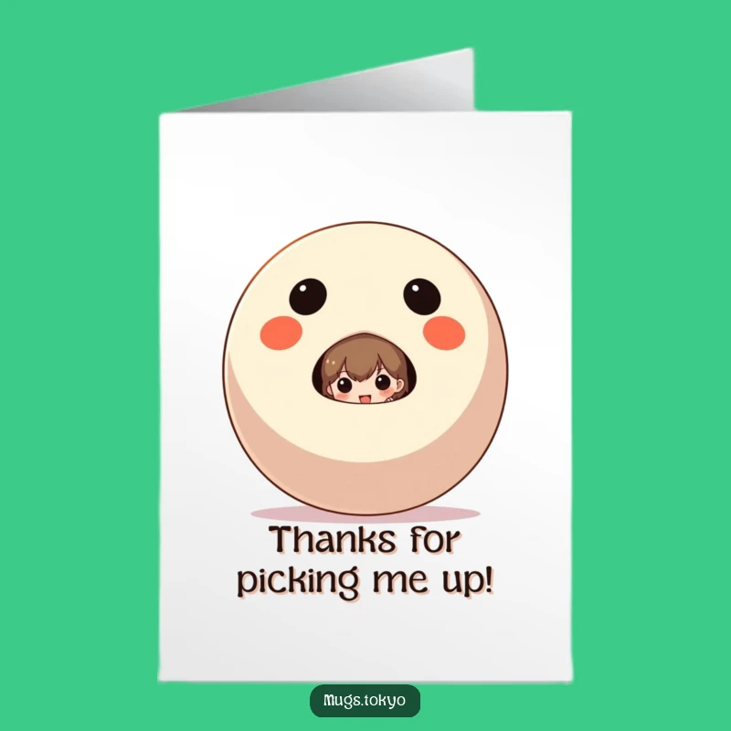 Free Printable Thank You Card: Daruma Doll Peekaboo for Your Gratitude